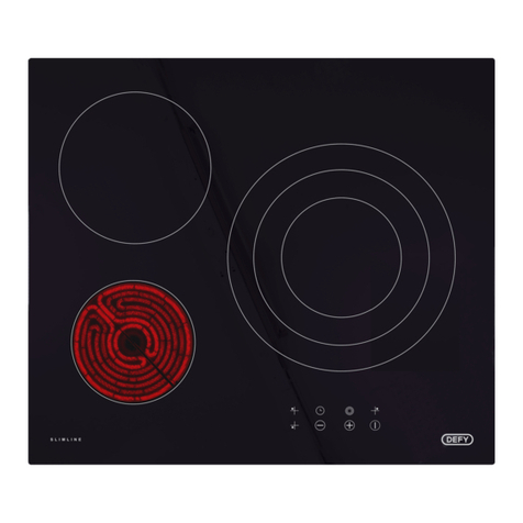 Defy DHD601 SLIMLINE HOB TC User manual