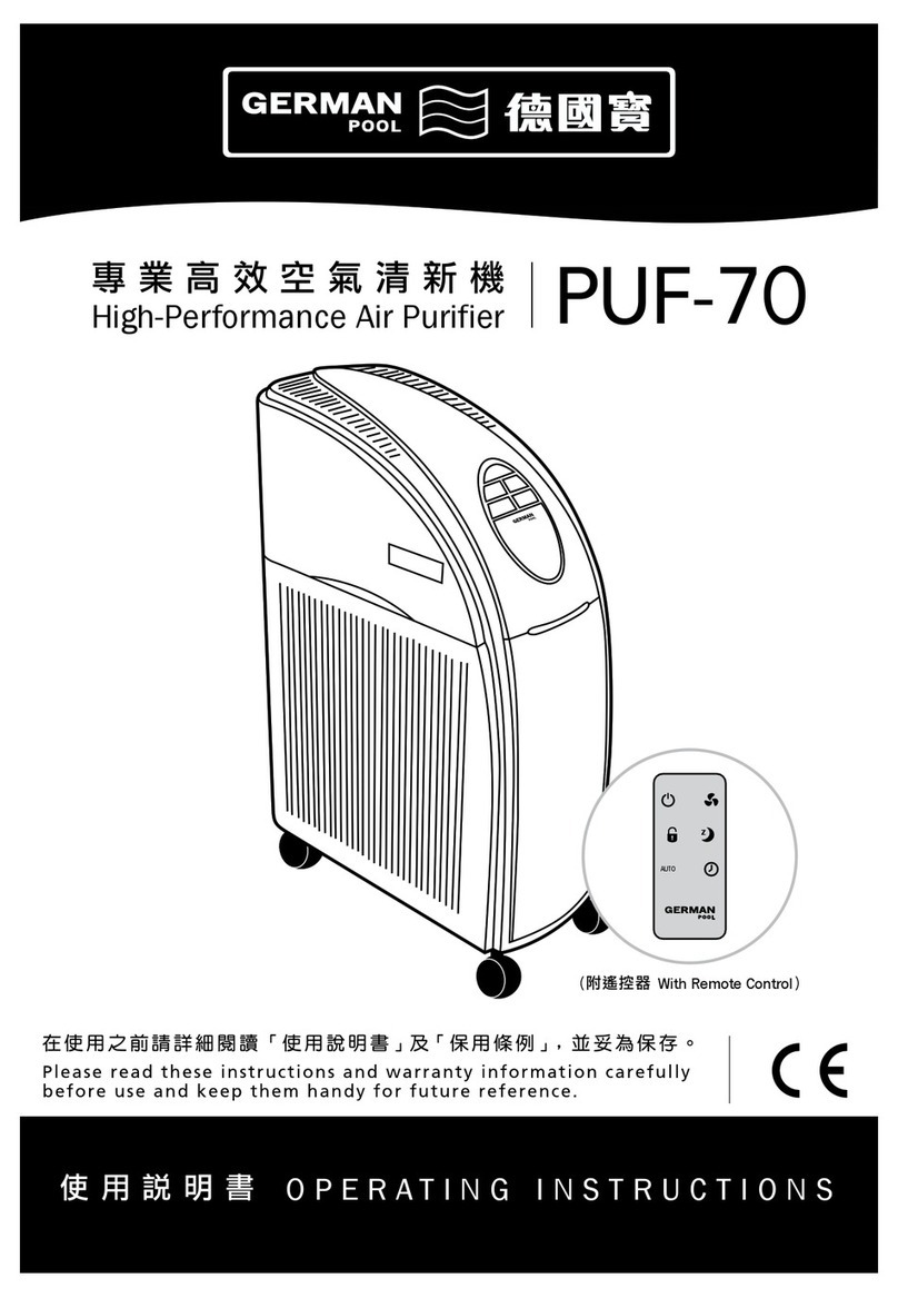 German pool PUF-70 operating instructions