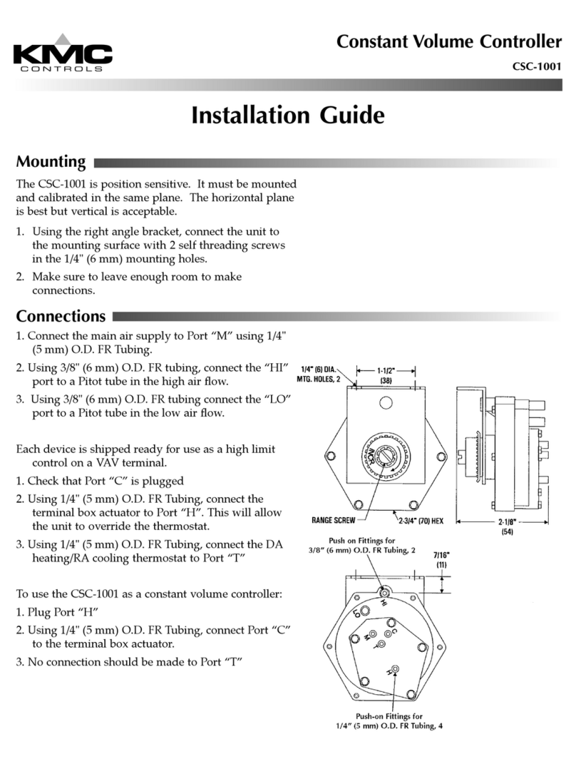 KMC Controls CSC-1001 User manual KMC Controls CSC-1001 User manual