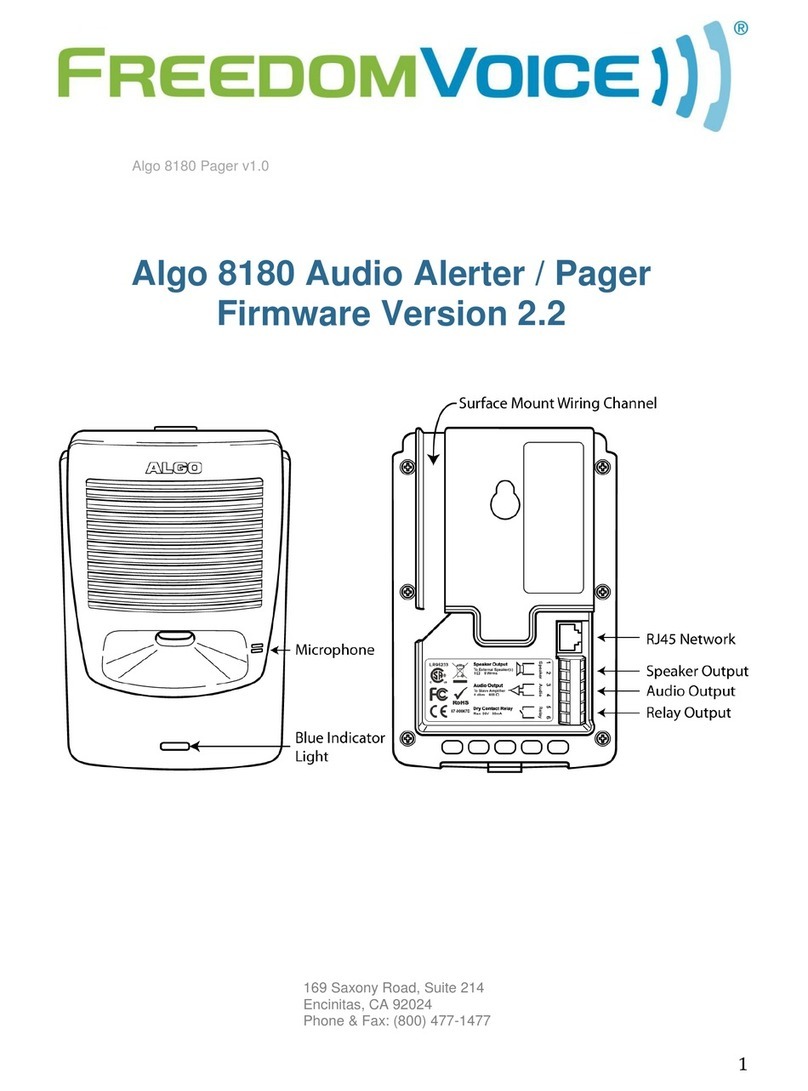 Algo 8180 User manual