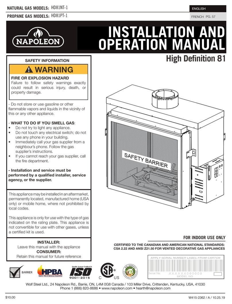 Napoleon High Definition 81 Series User manual