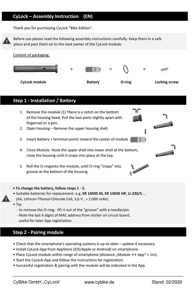 CyBike CyLock Assembly instruction