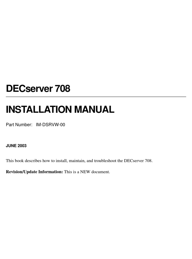 Digital Networks DECserver 708 User manual