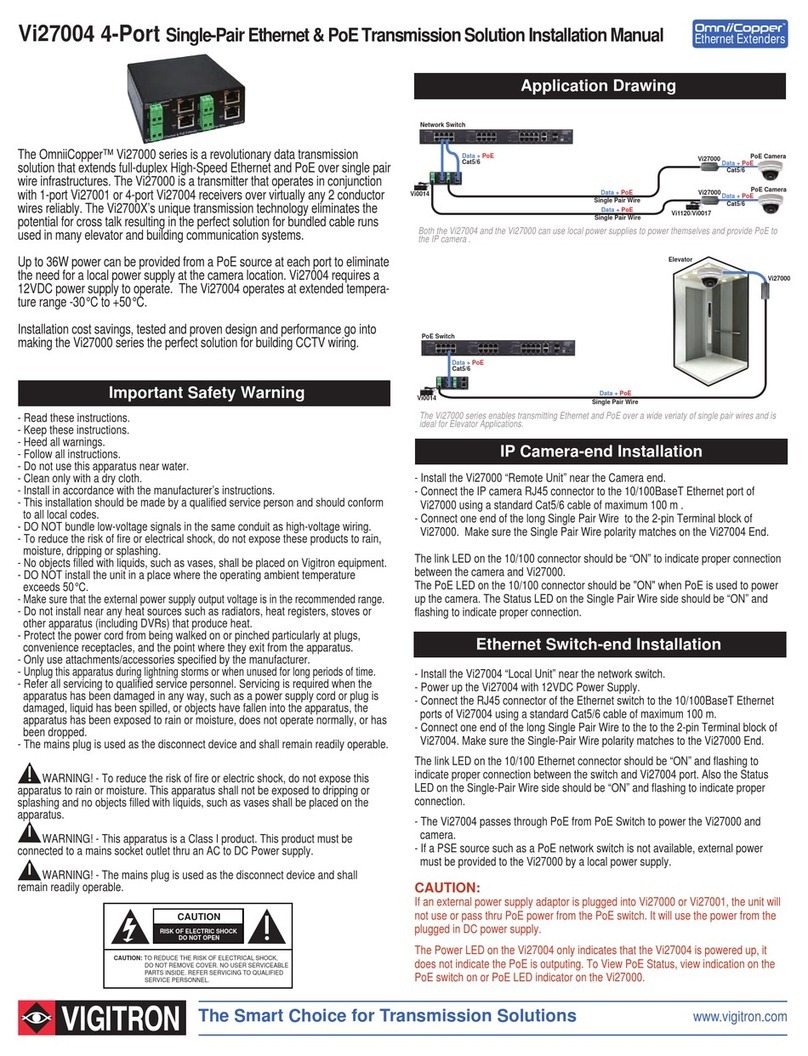 Vigitron OmniiCopper Vi27000 Series installation manual