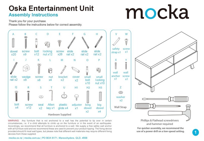 Mocka Oska Entertainment Unit User manual