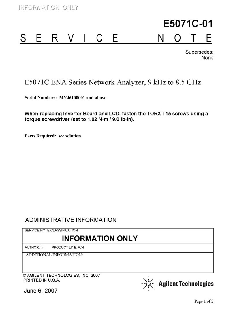 Agilent Technologies E5071C ENA Series Service note