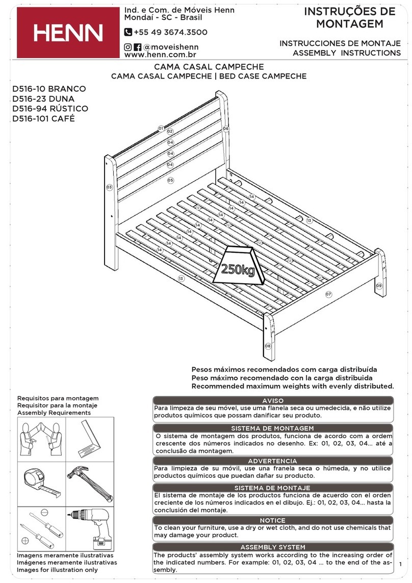 HENN CAMPECHE D516-10 Assembly instructions