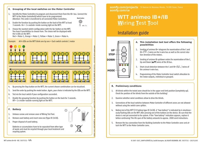 SOMFY WTT animeo IB+ installation guide