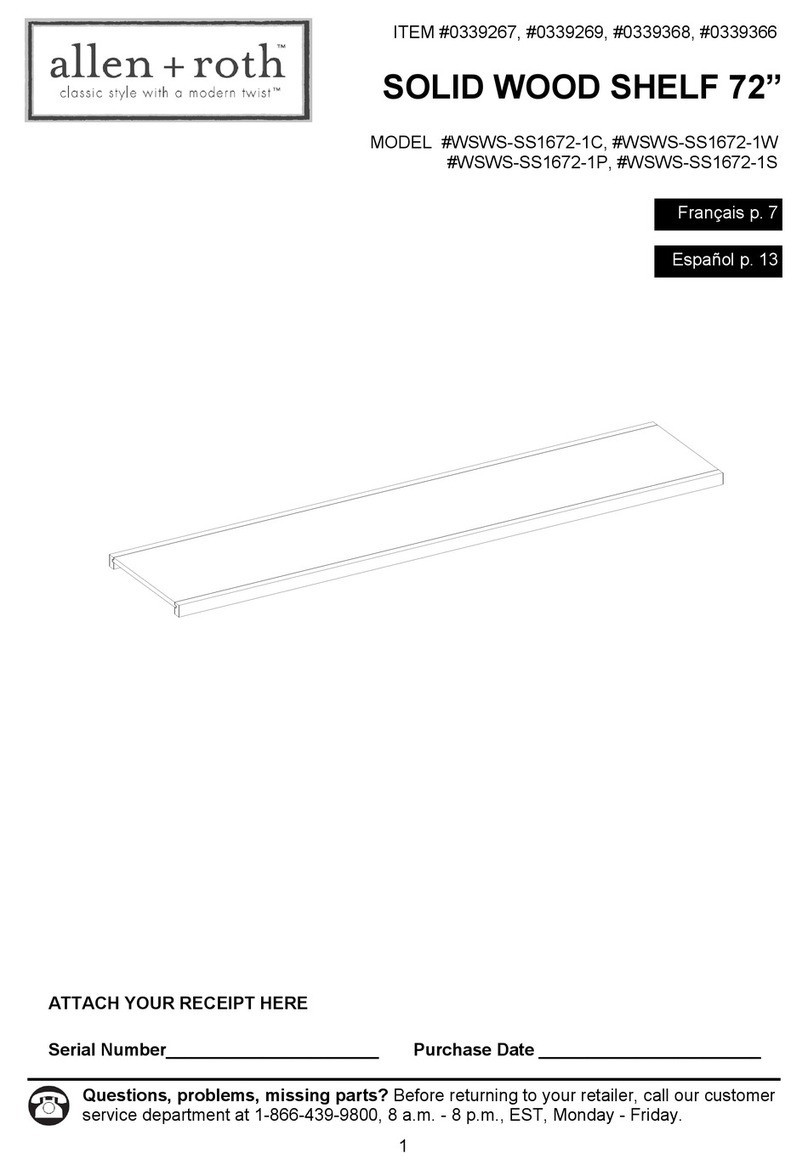Allen + Roth WSWS-SS1672-1C User manual