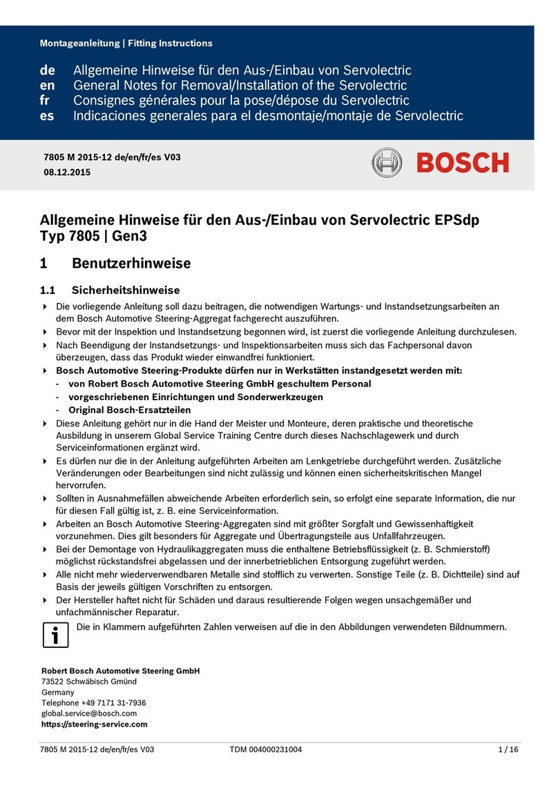 Bosch Servolectric EPSdp Fitting instructions Bosch Servolectric EPSdp Fitting instructions