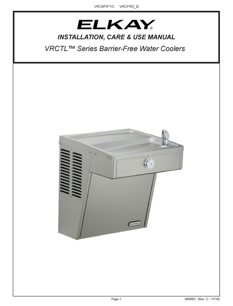 Elkay VRCTL Series Installation, care & use manual