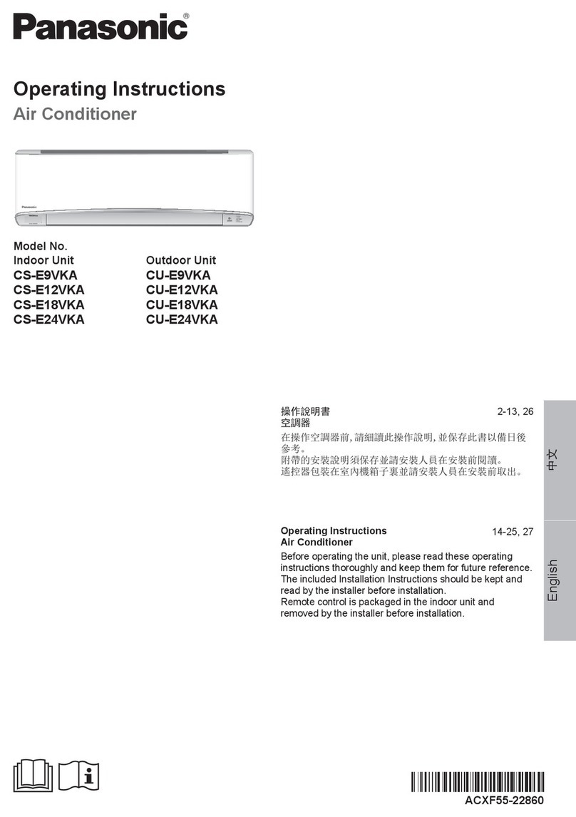 Panasonic CS-E9VKA User manual