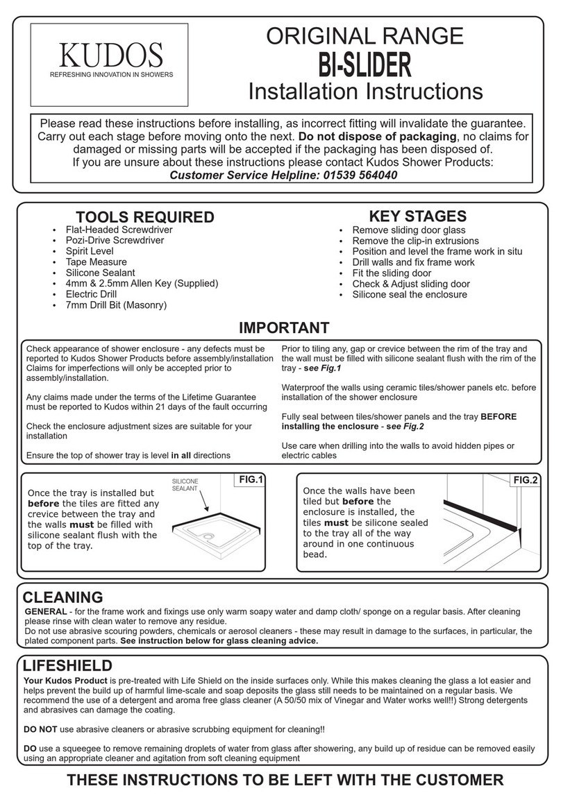 KUDOS BI-SLIDER installation instructions KUDOS BI-SLIDER installation instructions