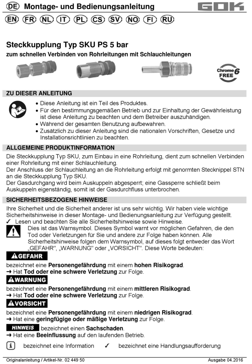 GOK SKU PS 5 bar Series Assembly and operating manual GOK SKU PS 5 bar Series Assembly and operating manual
