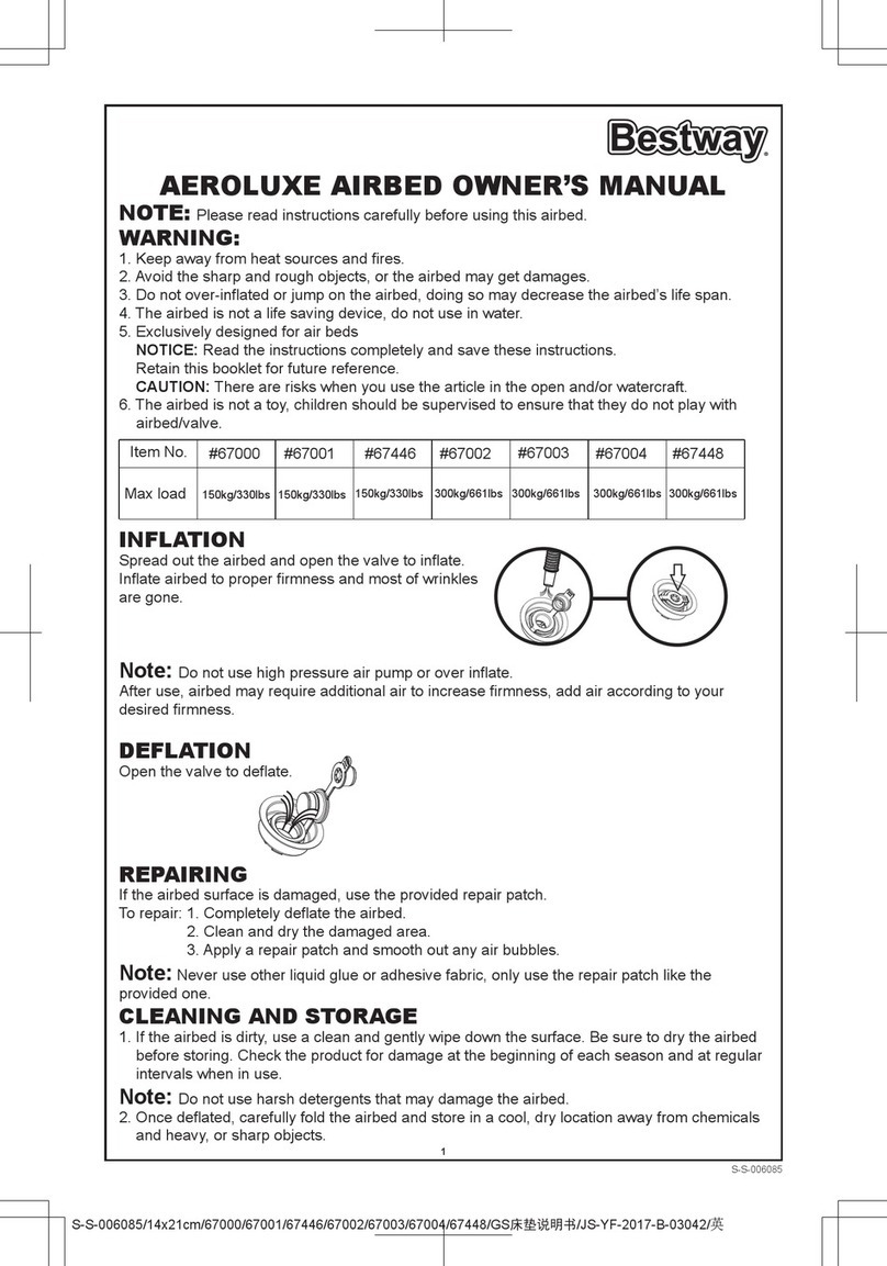 Bestway AEROLUXE owner's manual