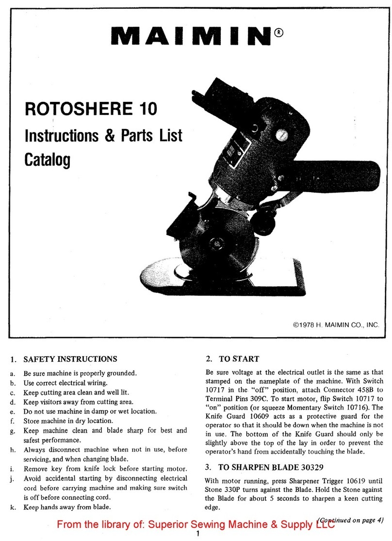 maimin ROTOSHERE10 Instructions & Parts List Catalog