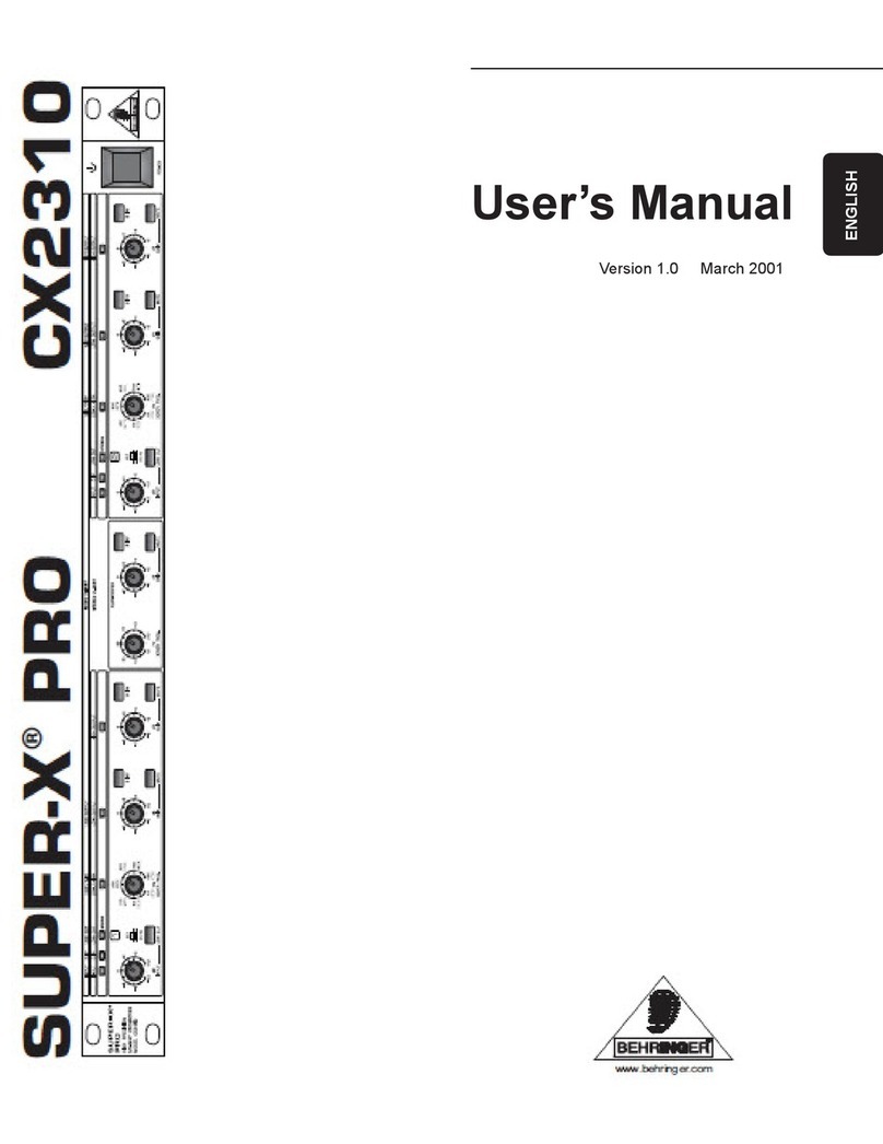 Behringer SUPER-X PRO CX2310 User manual