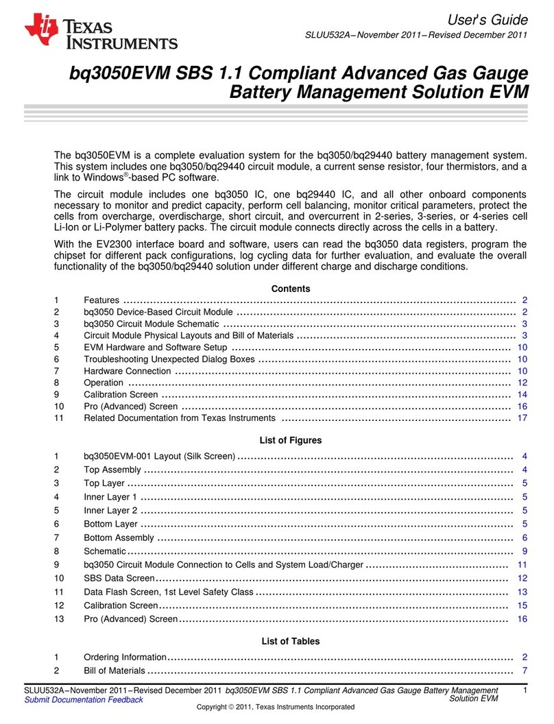 Texas Instruments bq3050EVM user guide Texas Instruments bq3050EVM user guide