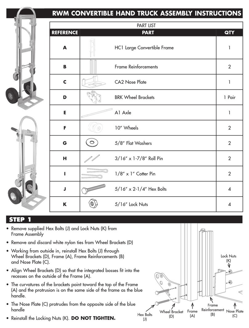 RWM Casters RWM CONVERTIBLE HAND TRUCK Assembly instructions