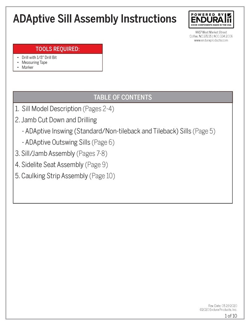 Endura ADAptive Sill Assembly instructions