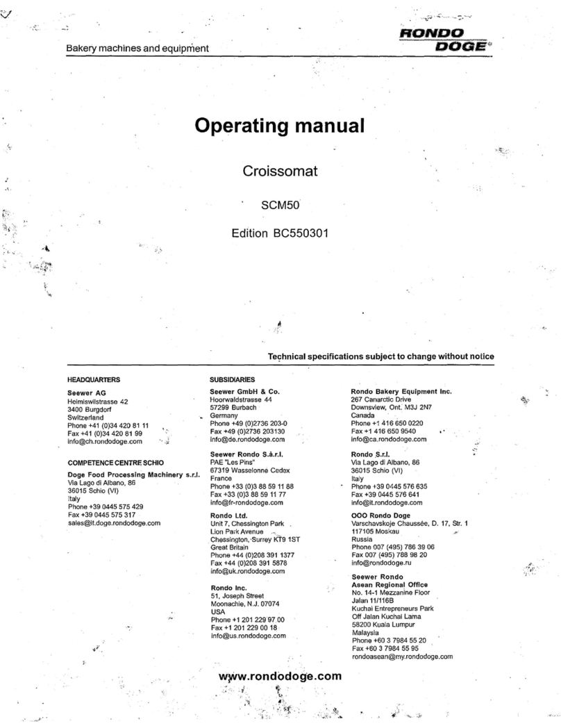 Rondo Doge SCM50 operating manual