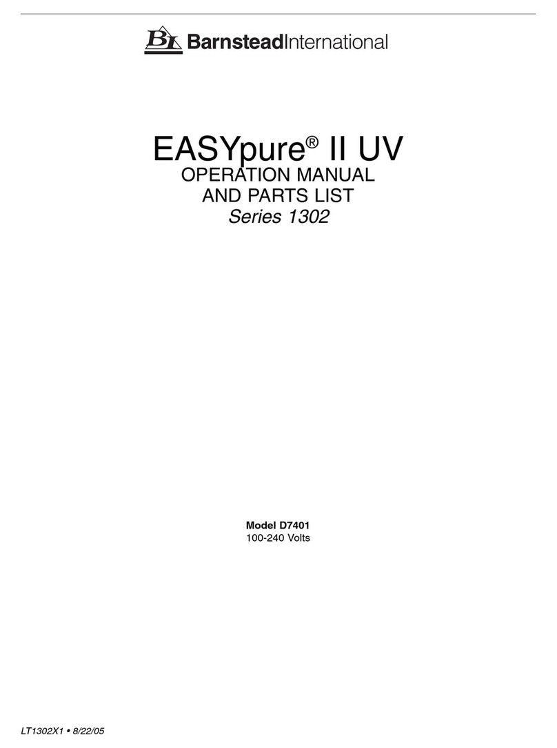 Barnstead EASYpure II UV 1302 Series User manual