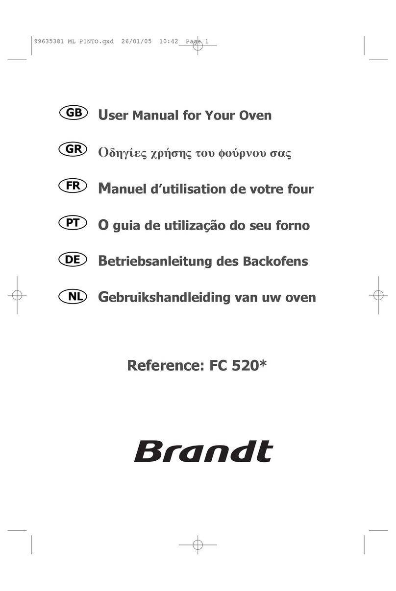 Brandt FC 520 Series User manual Brandt FC 520 Series User manual