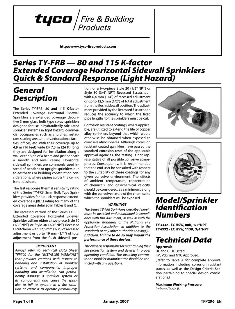 Tyco TY-FRB Series User manual