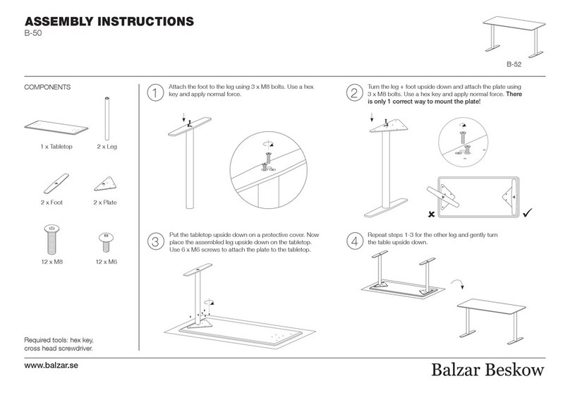 Balzar Beskow B-50 Assembly instructions