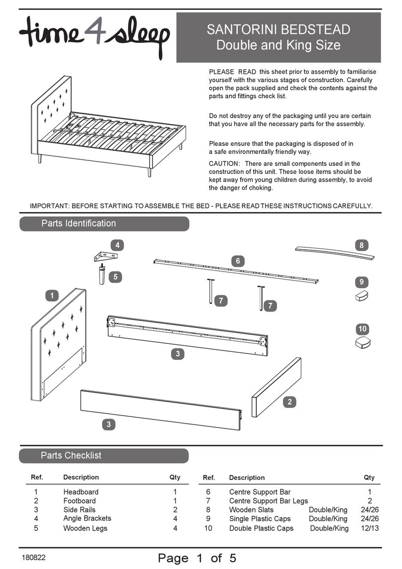 Time4Sleep SANTORINI BEDSTEAD User manual Time4Sleep SANTORINI BEDSTEAD User manual