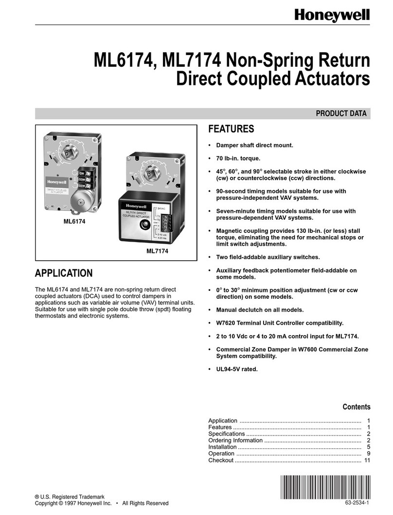 Honeywell ML6174 Series User manual