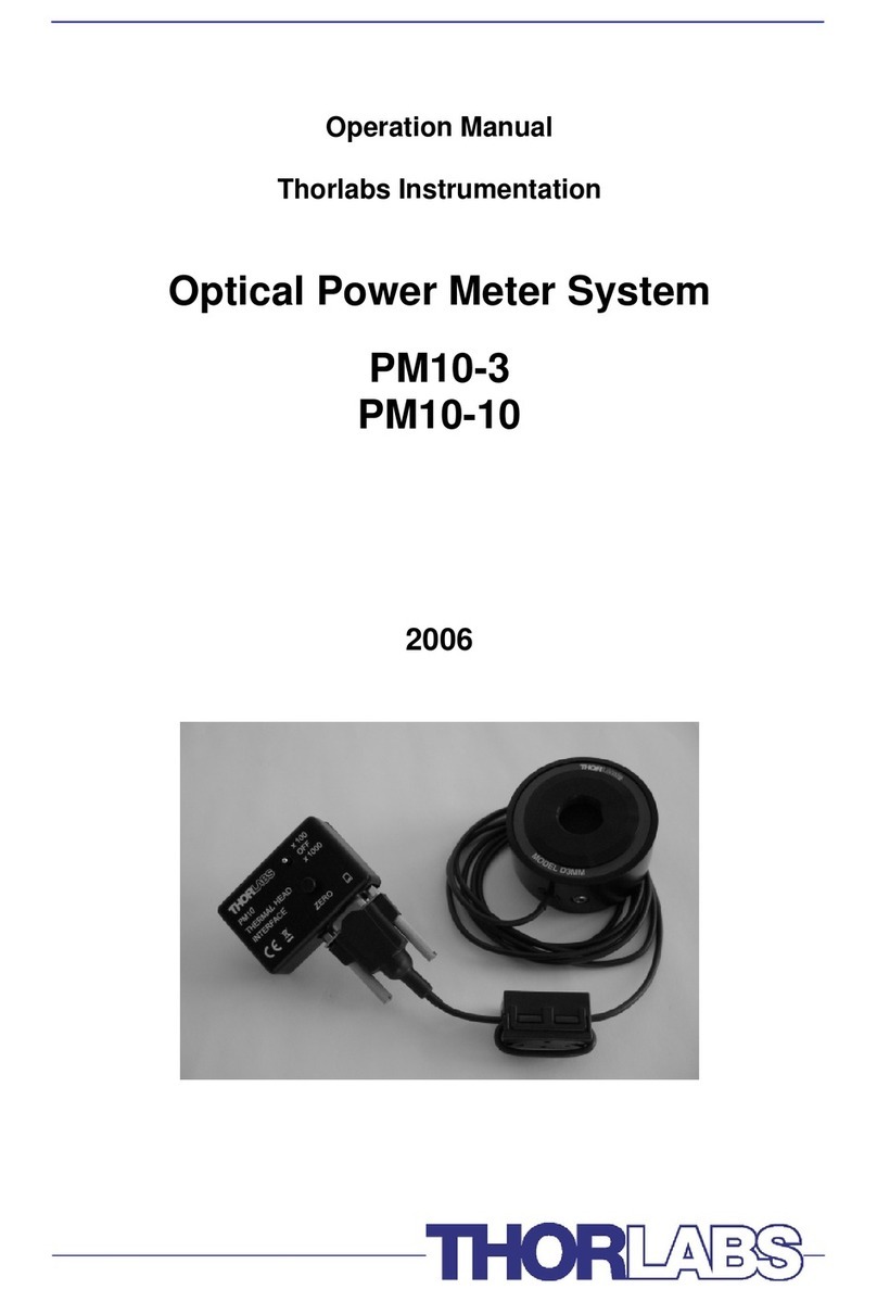 THORLABS PM10-3 User manual