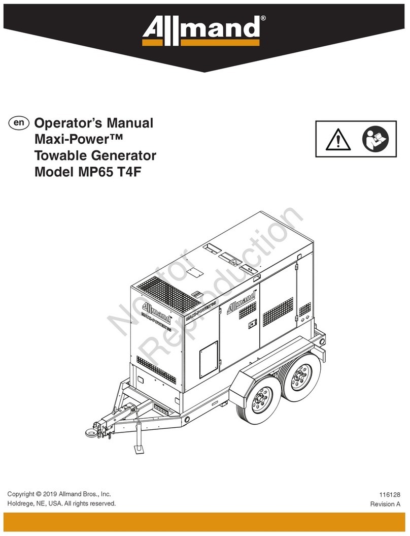 Allmand Maxi-Power MP65 T4F Operator's manual