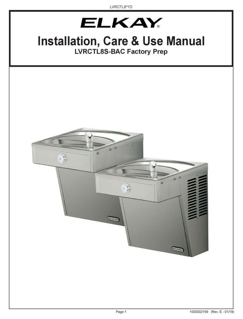 Elkay LVRCTL8 1D Series Installation manual