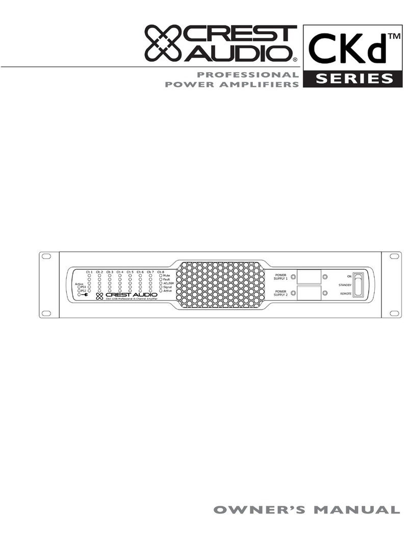 Crest Audio CKd Series owner's manual