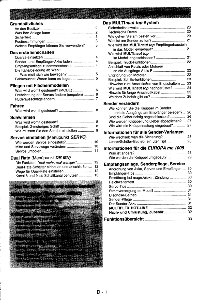 Multiplex EUROPA mc Series User manual
