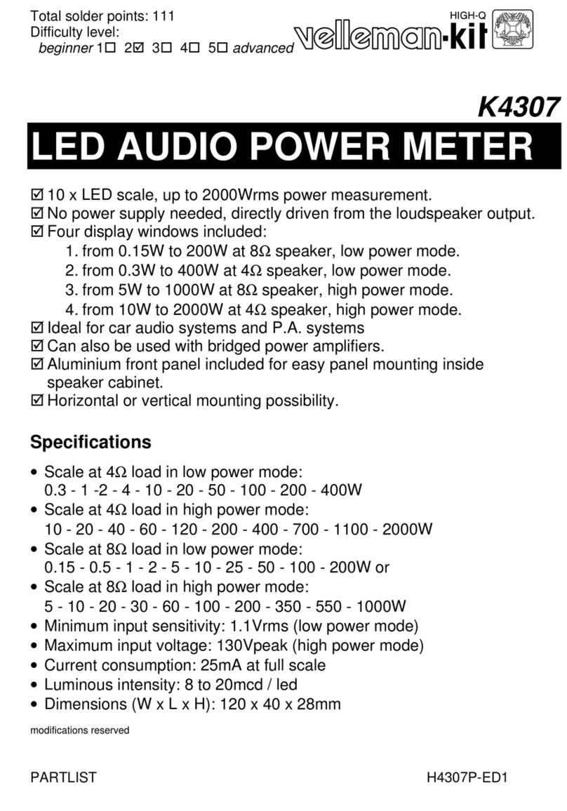 Velleman-Kit K4307 manual