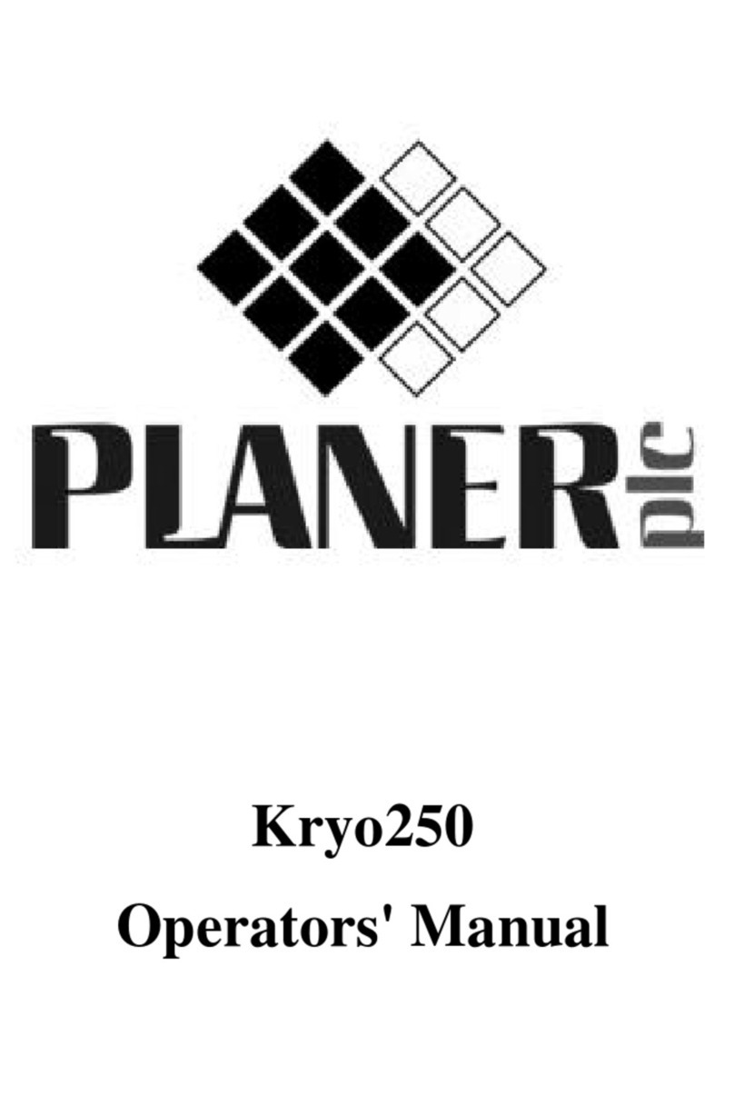 Planer Kryo250 Operator's manual