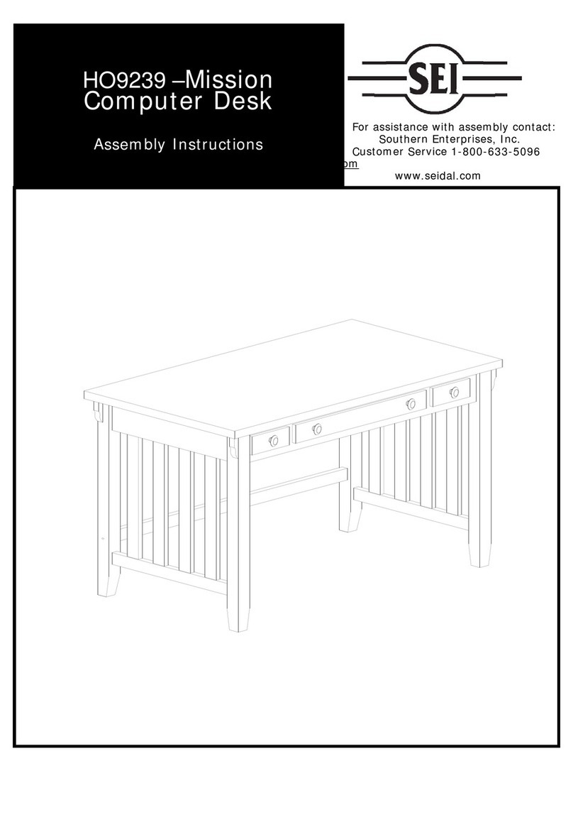 SEI Mission Computer Desk HO9239 Assembly instructions