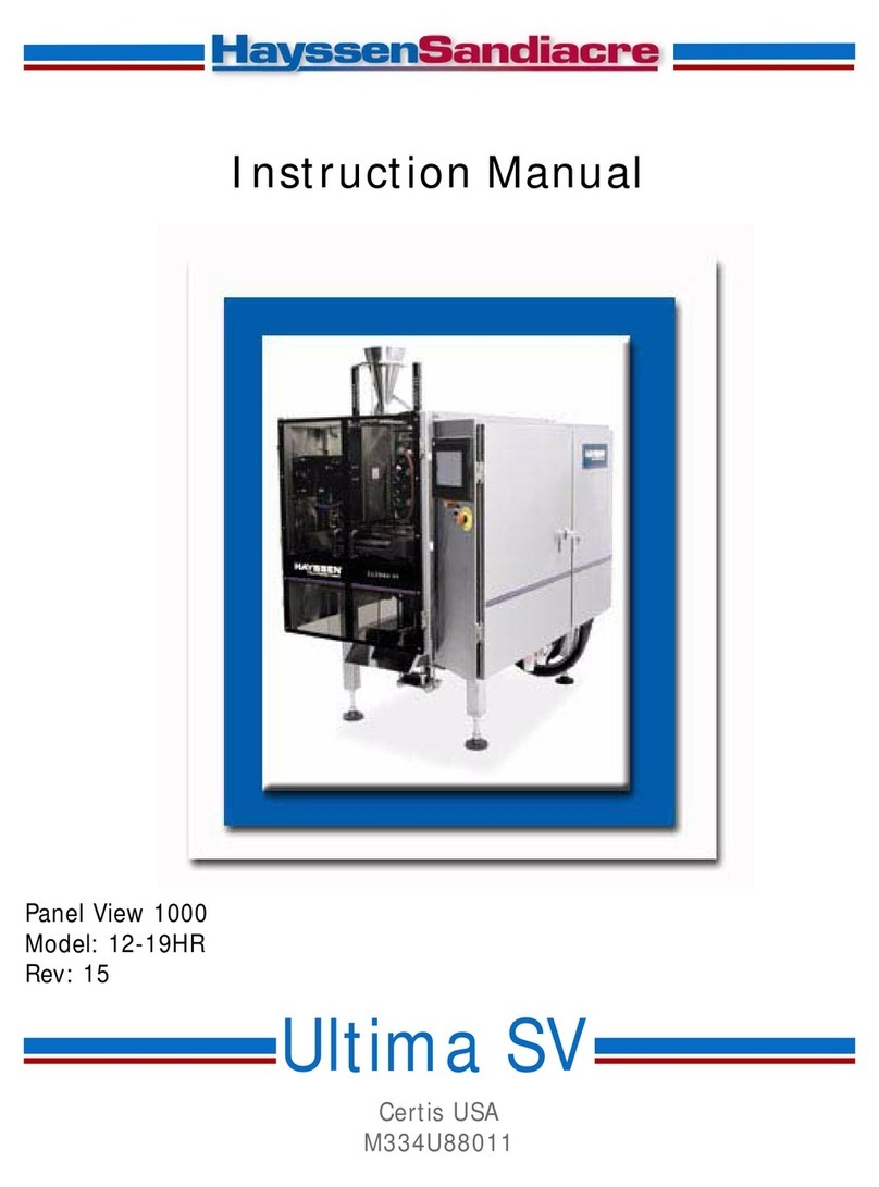HayssenSandiacre Ultima SV 12-19HR instruction manual