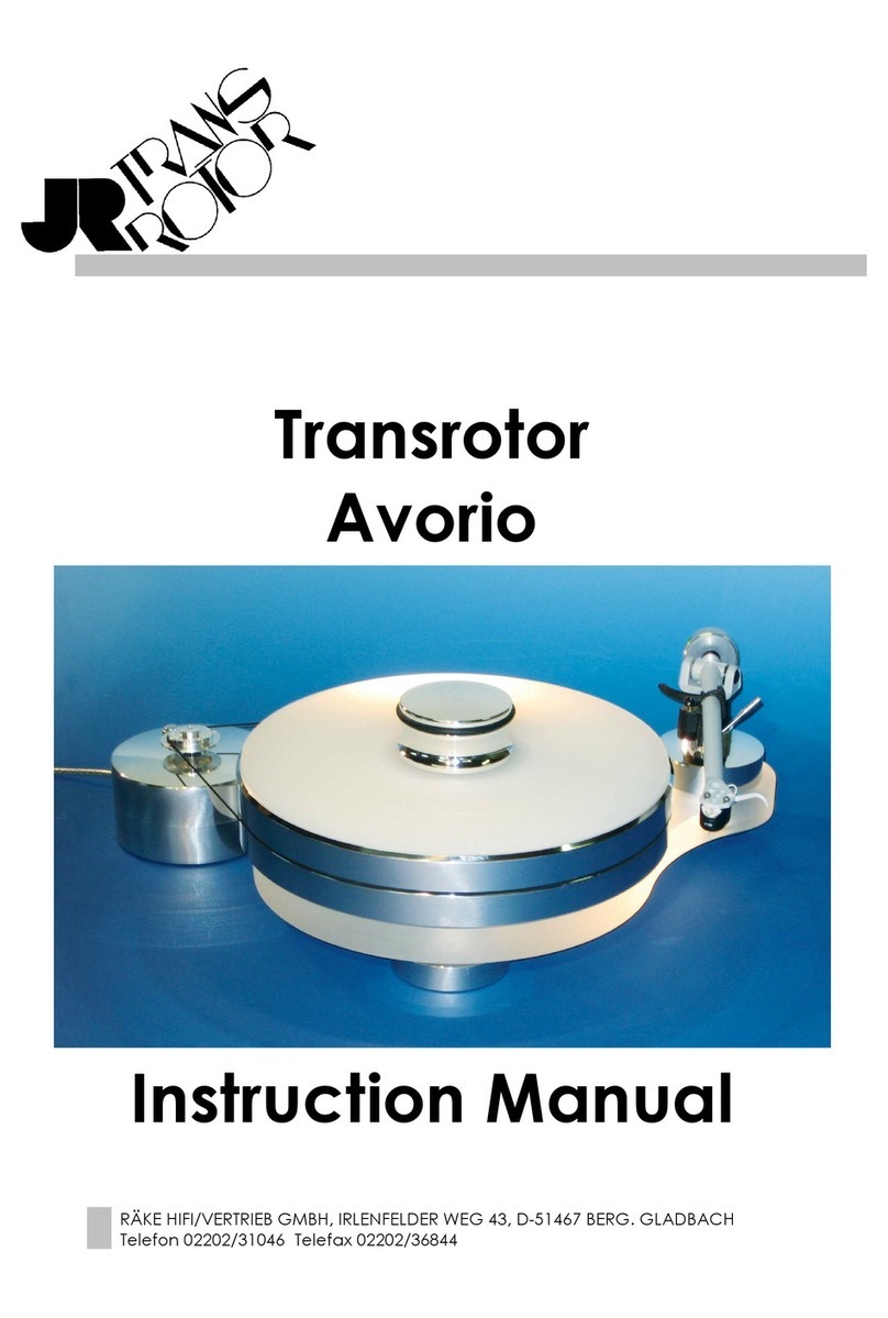 Transrotor Avorio instruction manual