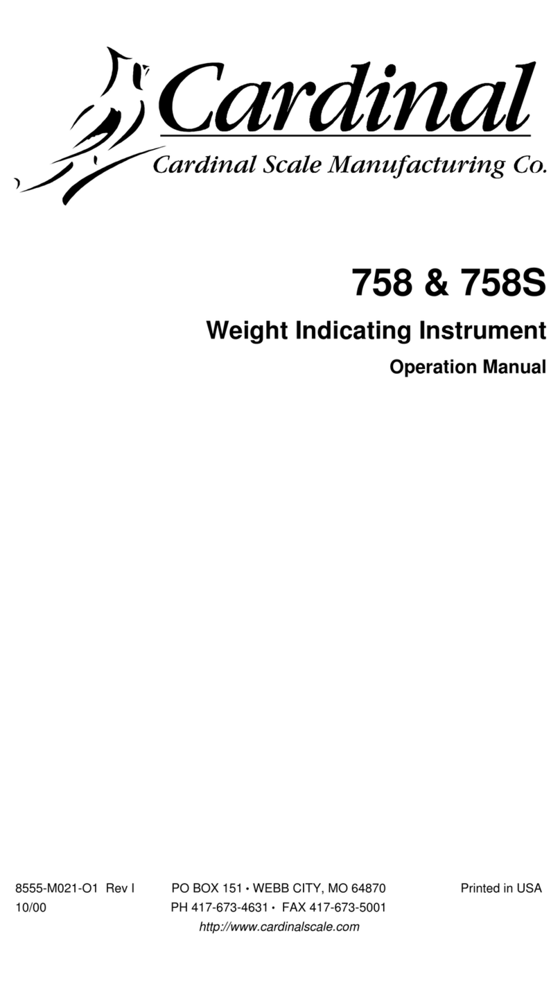 Cardinal 758 Operation manual
