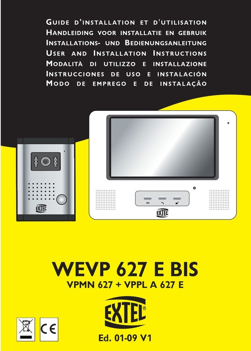 Extel WEVP 627 E BIS Operating instructions