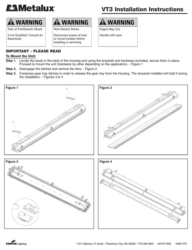 Metalux VT3 installation instructions