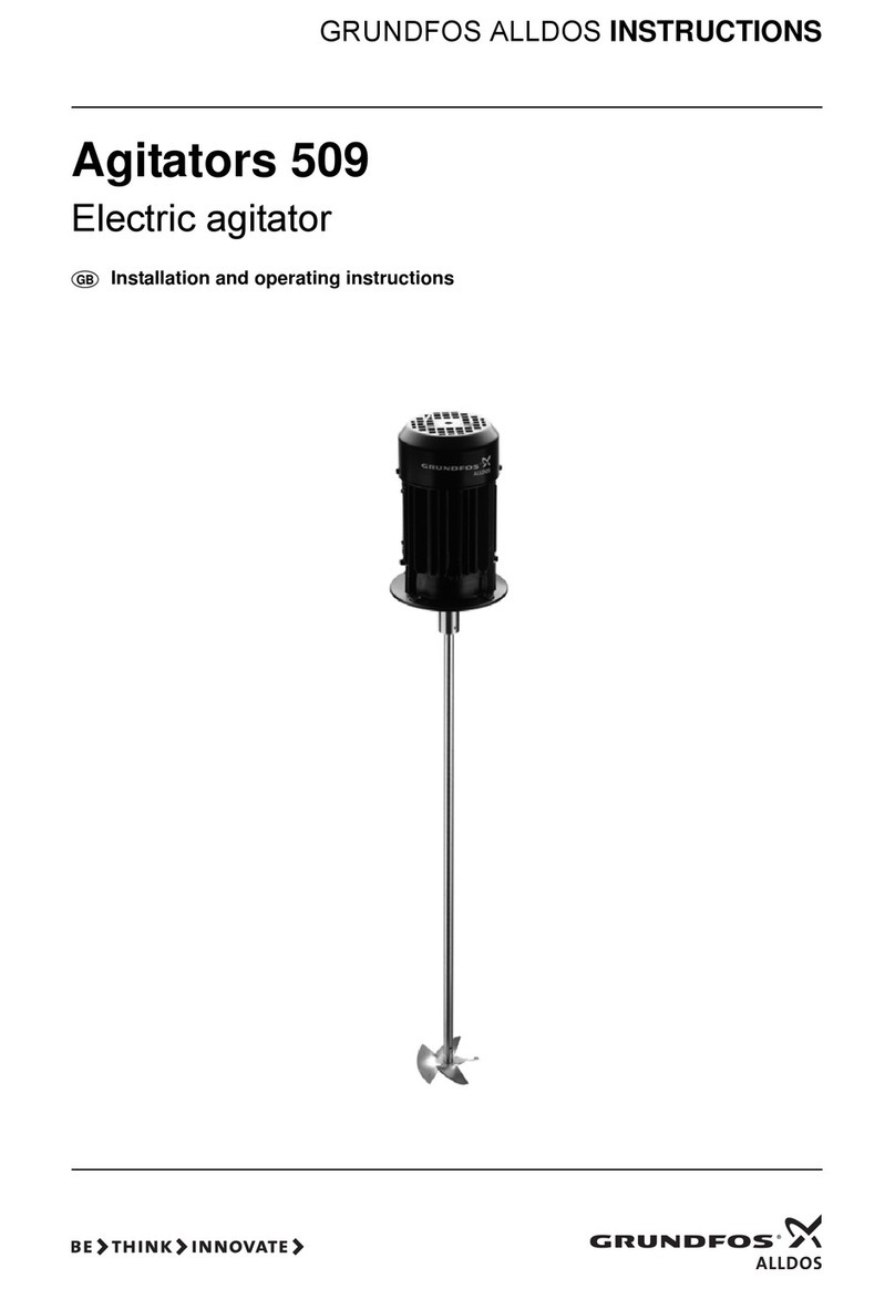 GRUNDFOS ALLDOS Agitators 509 Installation and operating instructions
