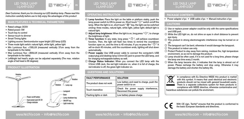 Techly I-LAMP-DSK7 quick guide