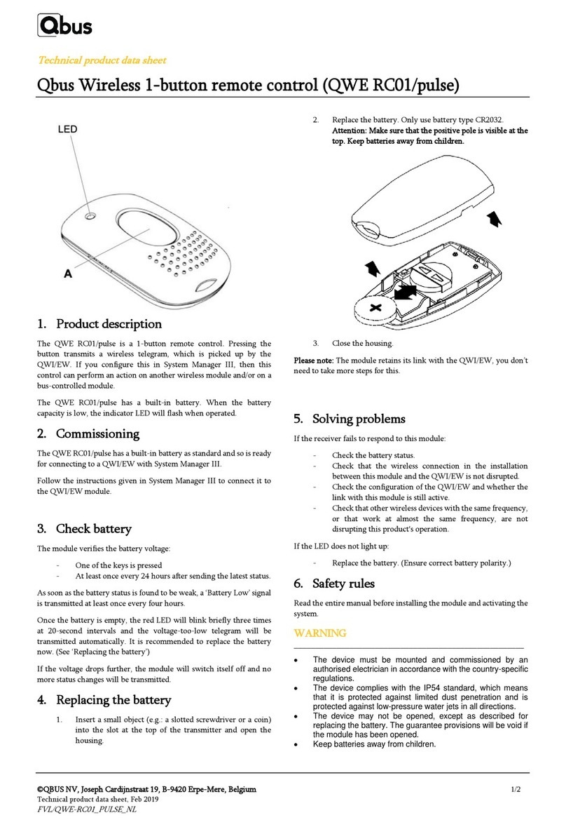 Qbus QWE RC01/pulse quick guide