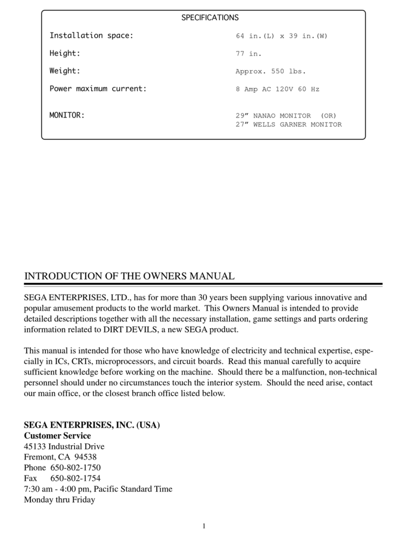 SEGA ENTERPRISES DIRT DEVILS owner's manual SEGA ENTERPRISES DIRT DEVILS owner's manual