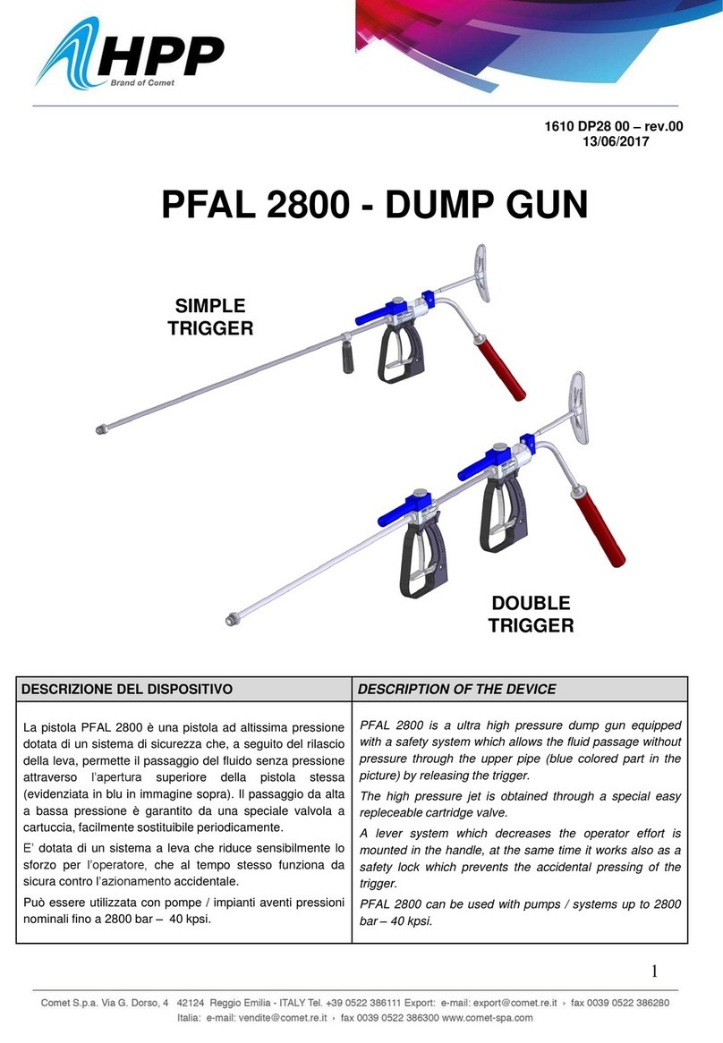 Comet HPP PFAL 2800 Series manual