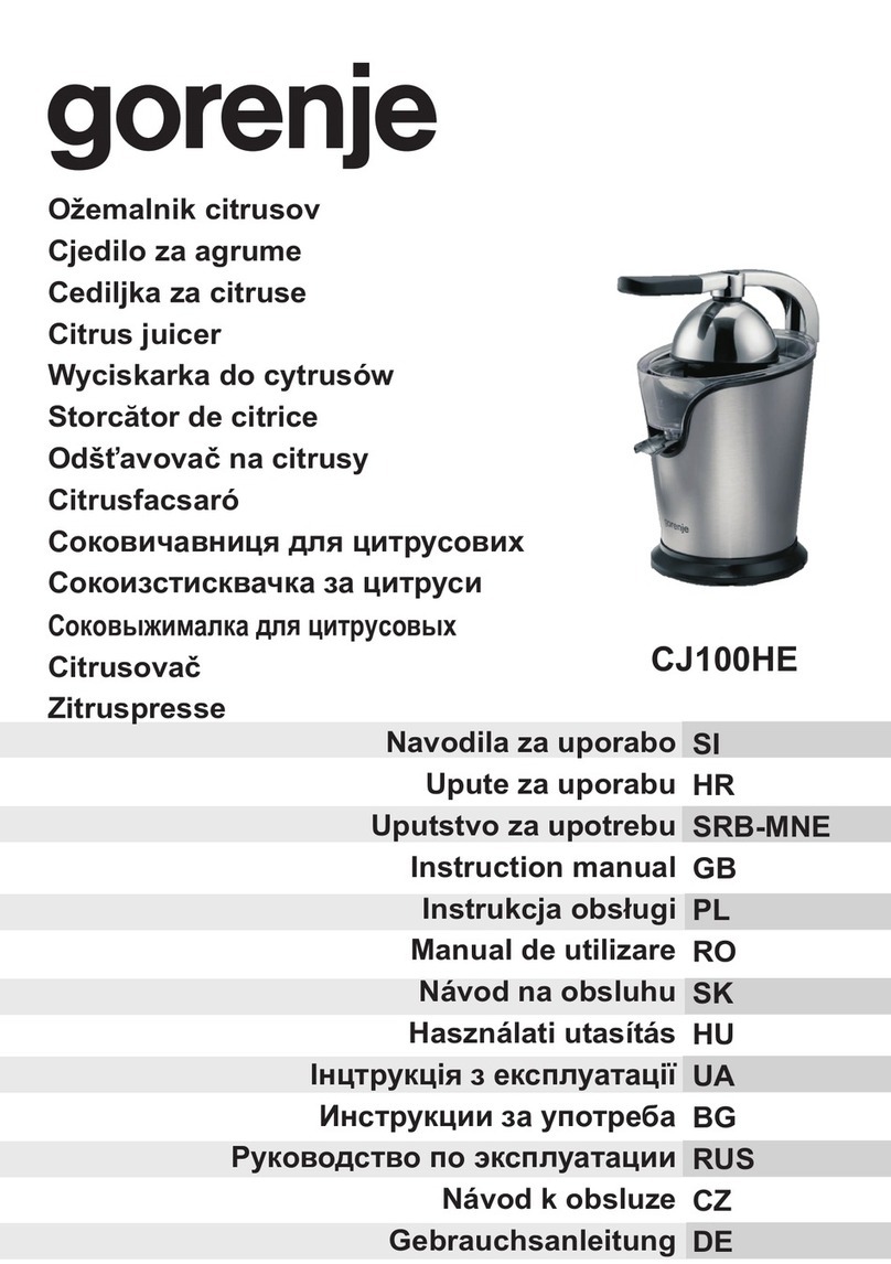 Gorenje CJ100HE instruction manual
